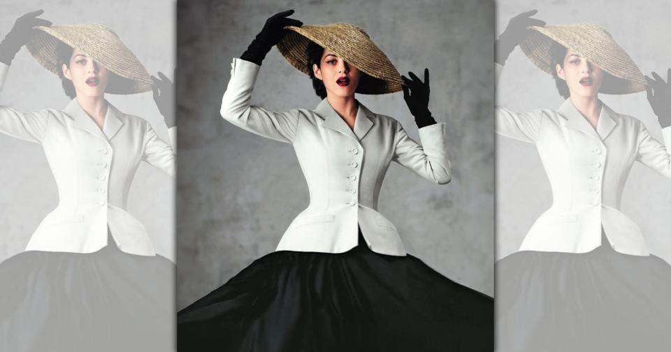 法籍奧斯卡影后瑪莉詠柯蒂亞，重現Dior首秀的九號新風貌套裝。