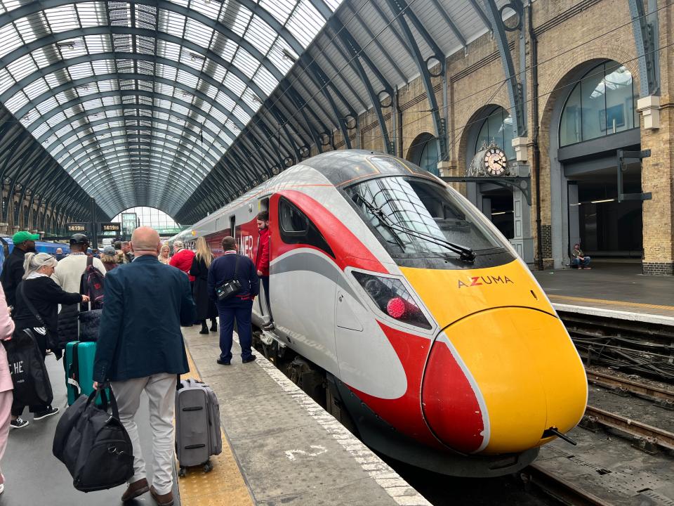 An LNER Azuma train at King's Cross station