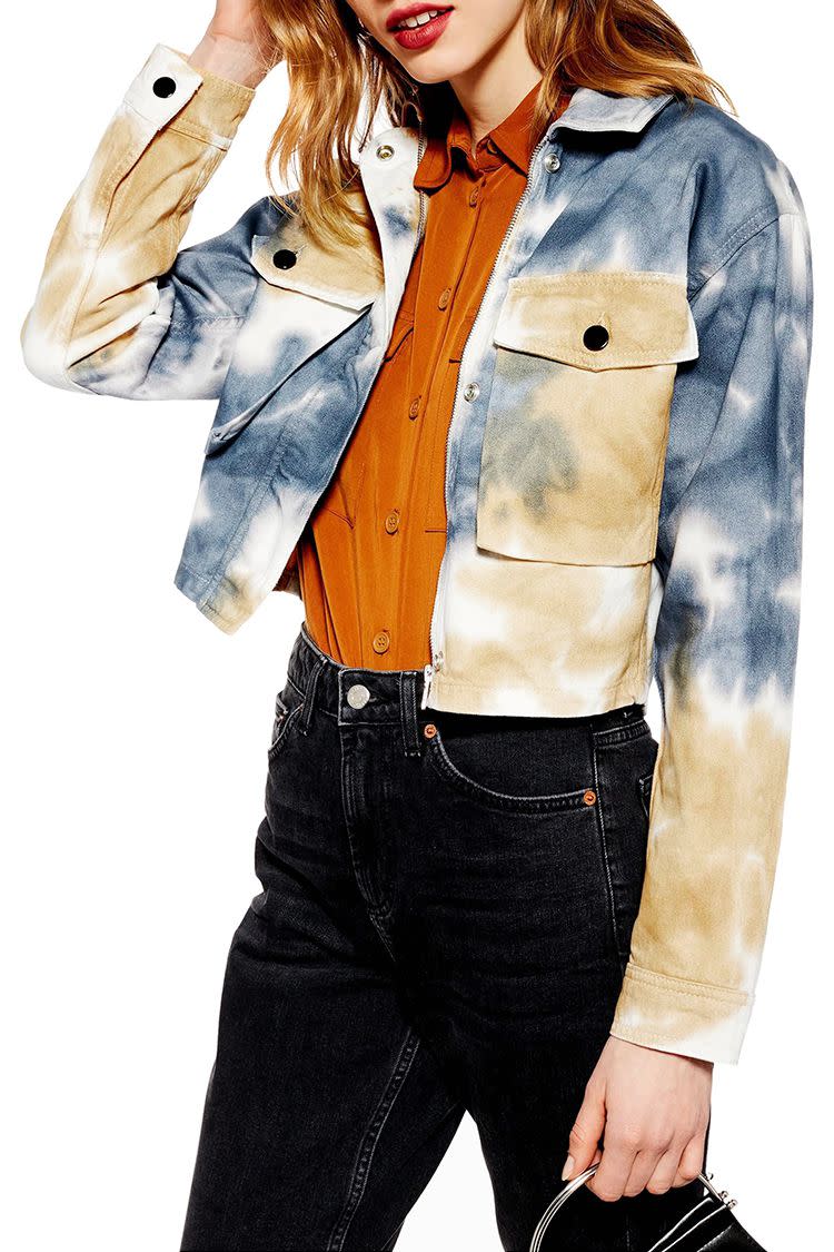 Topshop Leon Tie Dye Shirt Jacket