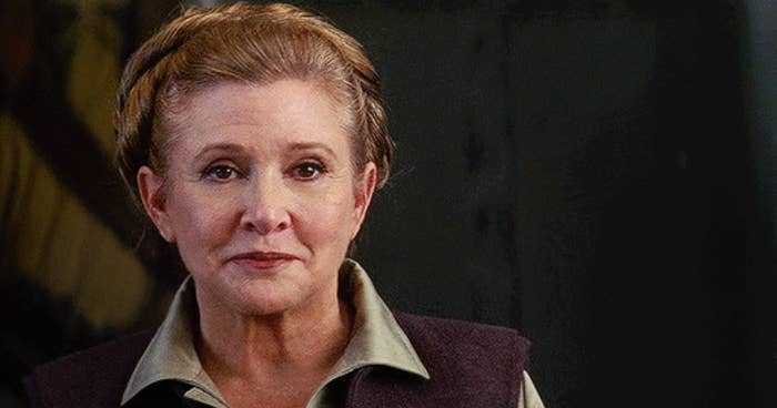 Carrie Fisher in "Star Wars: The Force Awakens"