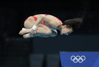 Chen Yuxi of China competes in women's diving 10m platform final at the Tokyo Aquatics Centre at the 2020 Summer Olympics, Thursday, Aug. 5, 2021, in Tokyo, Japan. (AP Photo/Dmitri Lovetsky)