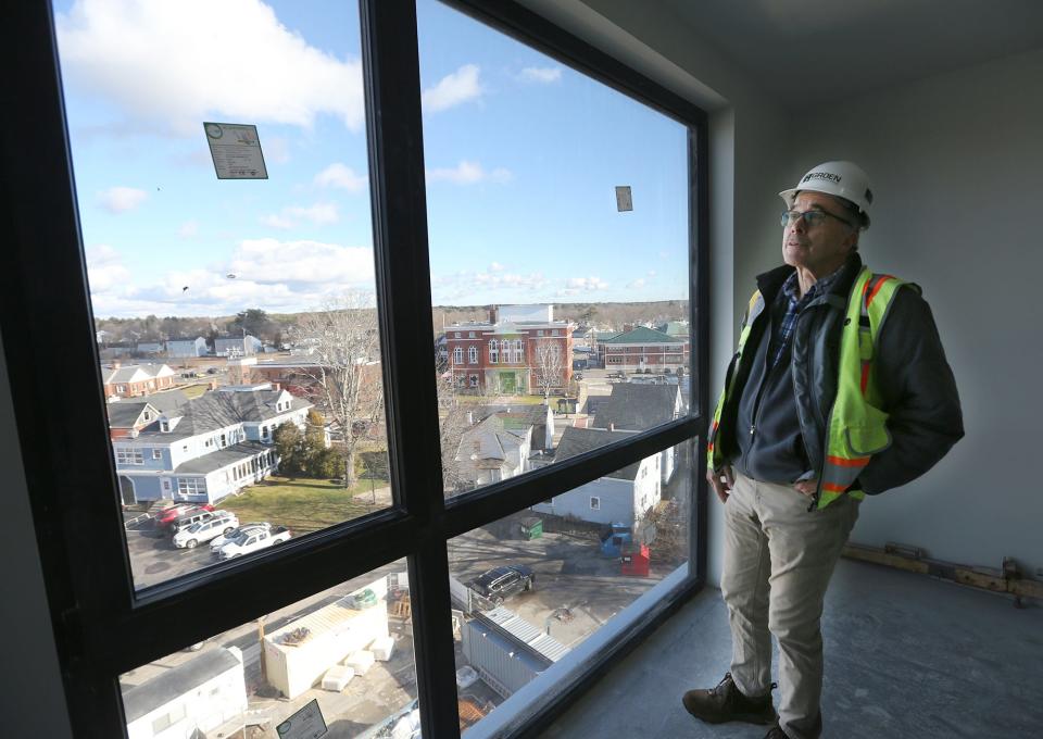 Steve King, construction project manager for The Howard building, which is under construction at 55 North Main St. in Rochester.
