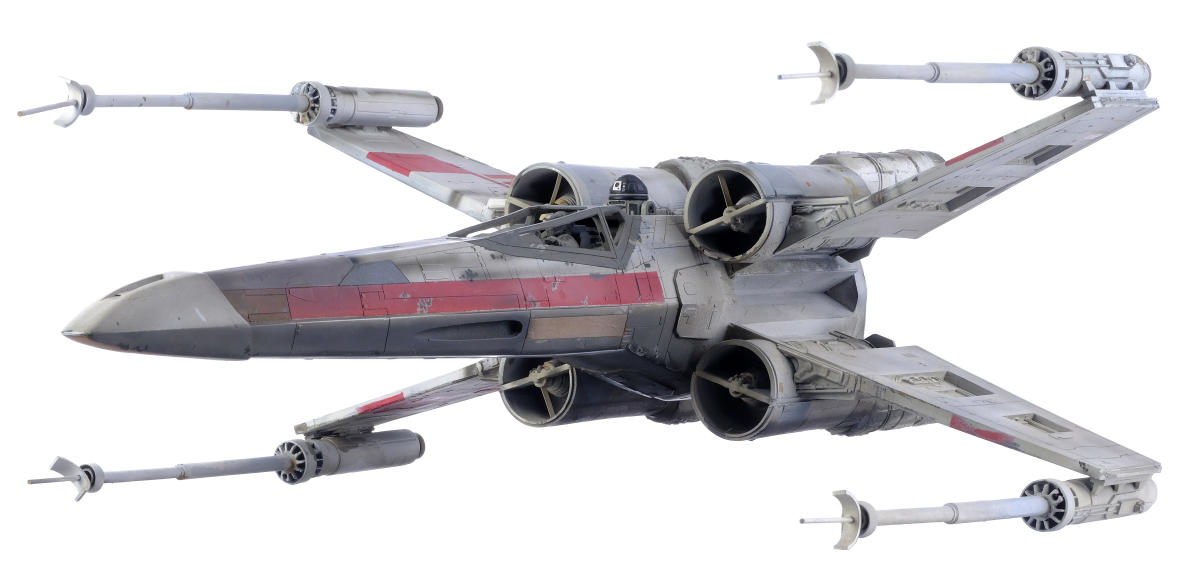 Star Wars' Red Leader X-wing model heads a cargo bay's worth of props at  auction