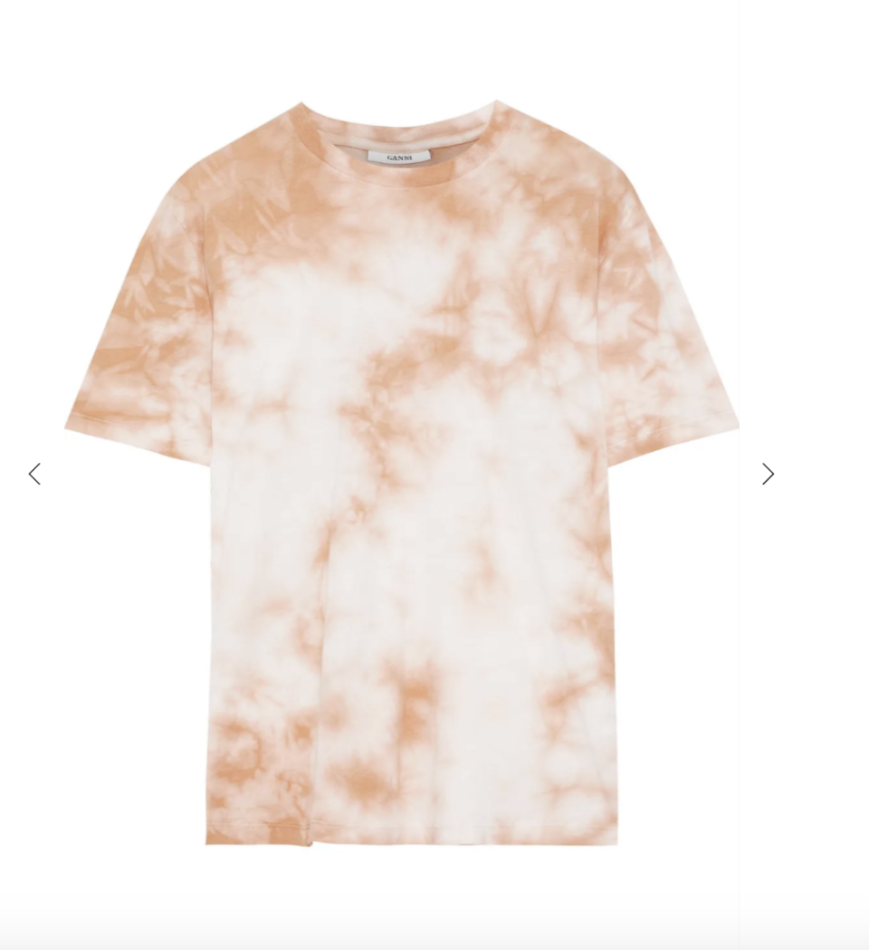 1) Ginsbourg Crystal-Embellished Tie-Dyed Cotton-Jersey T-shirt