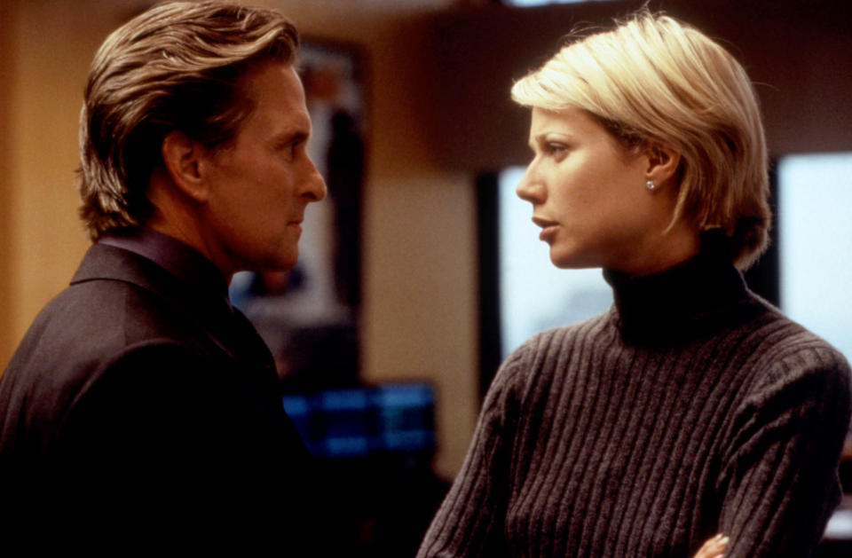 Michael Douglas and Gwyneth Paltrow in A Perfect Murder. (Photo: Warner Bros./Courtesy Everett Collection)