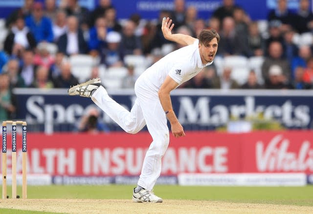 Steven Finn extracted steepling bounce and decent pace from his 6ft 7in frame (Nigel French/PA)