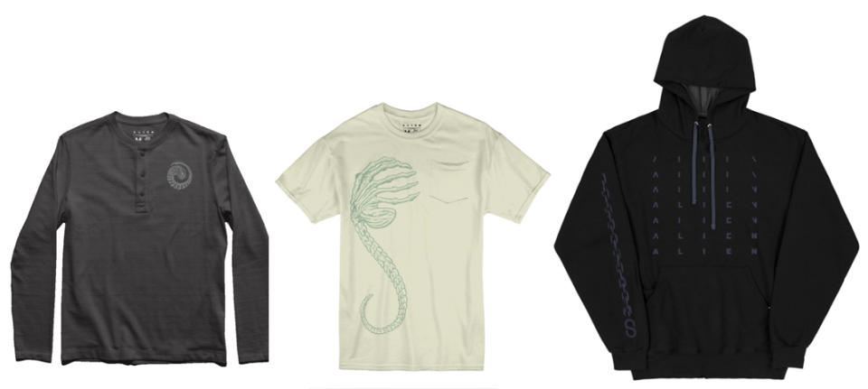 Lootcrate's Alien line features the facehugger and even the Alien 3 logo.