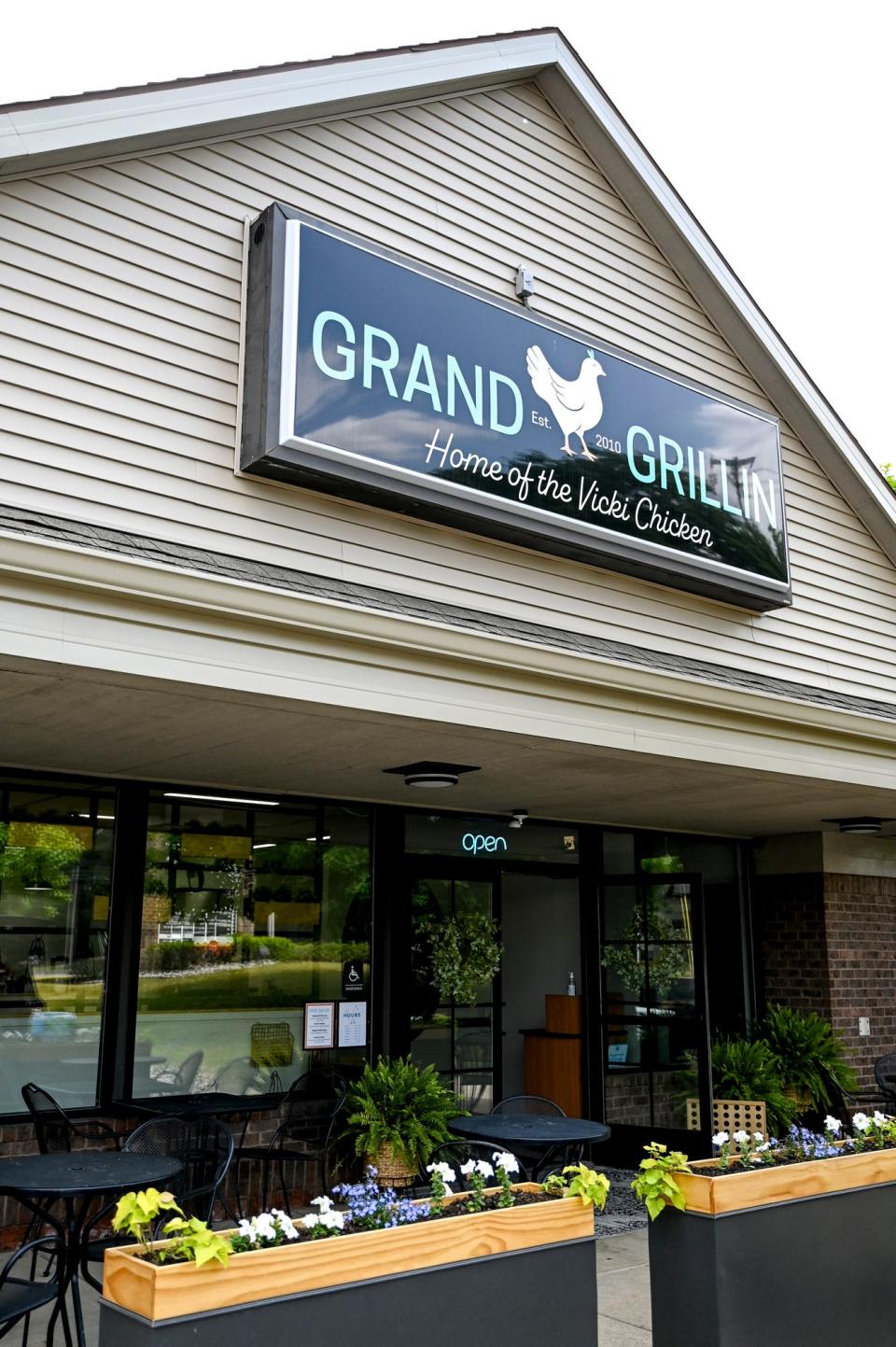 The entrance to Grand Grillin on Tuesday, June 13, 2023, in East Lansing.