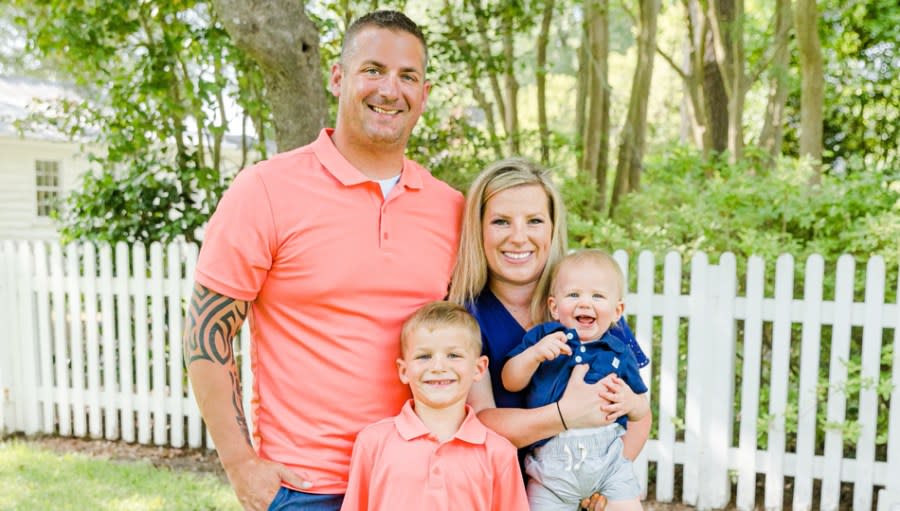 Trooper Zach Martin with his family in a photo from WNCT.