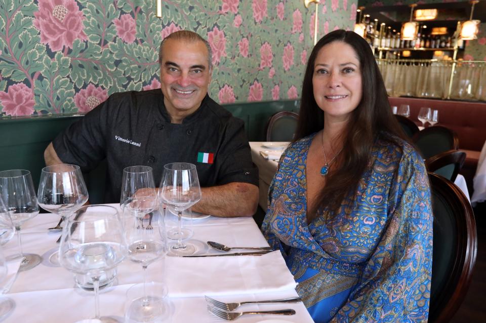 Vittorio Lanni and Kimberly Auth Lanni in the dining room at their new restaurant, Lanni's Cucina Verace Italiana in Sparkill May 8, 2023.