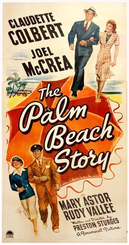 The poster for "The Palm Beach Story."
