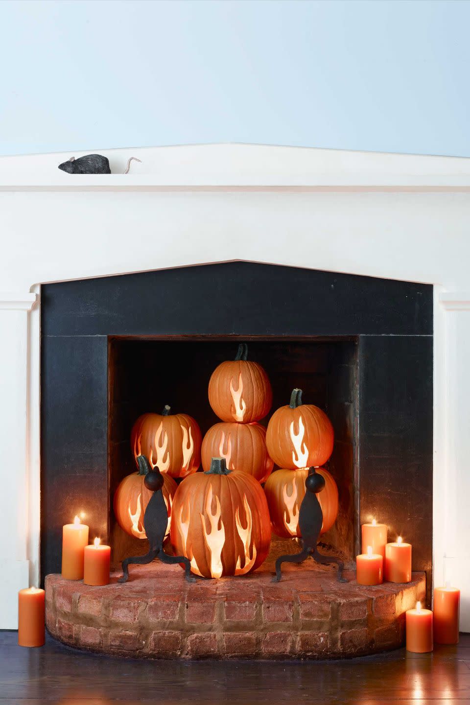 Pumpkins on Fire Carving Idea