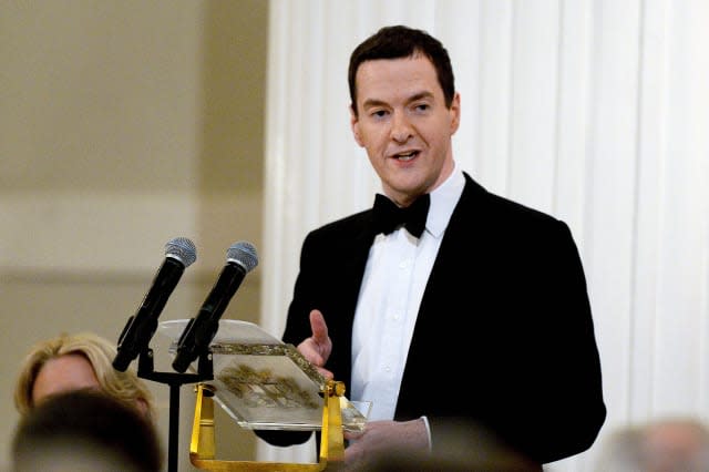 George Osborne Attends The Bankers And Merchants Dinner