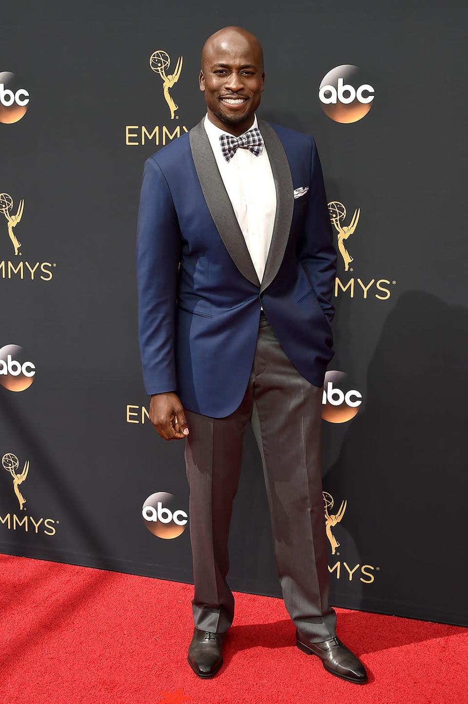 <p>Akbar Gbaja-Biamila arrives at the 68th Emmy Awards at the Microsoft Theater on September 18, 2016 in Los Angeles, Calif. (Photo by Getty Images)</p>