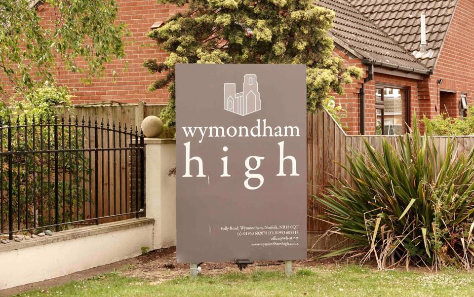 The move is set to be introduced at the start of next term at Wymondham High, to many parents' anger - East Anglia News Service 