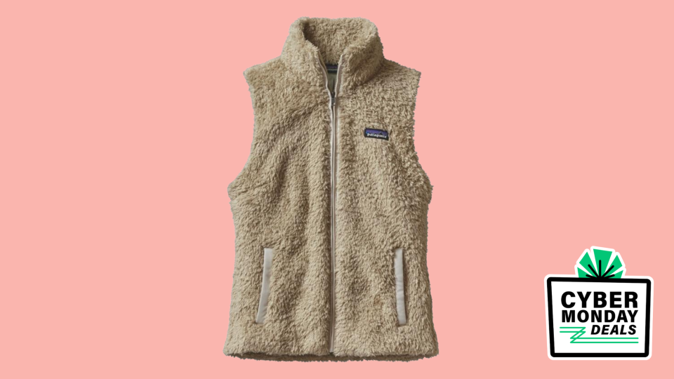 This Patagonia fleece vest is one of many cozy clothes you can get at REI's Cyber Week sale.