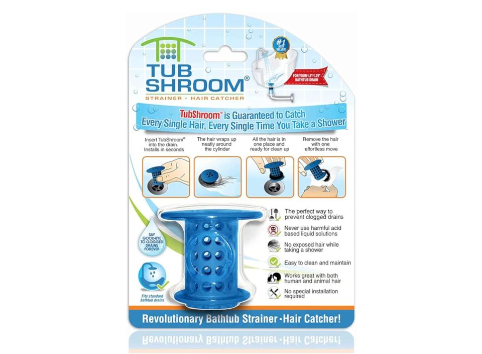 Keep your shower drain free of hair with the TubShroom drain protector. (Source: Amazon)