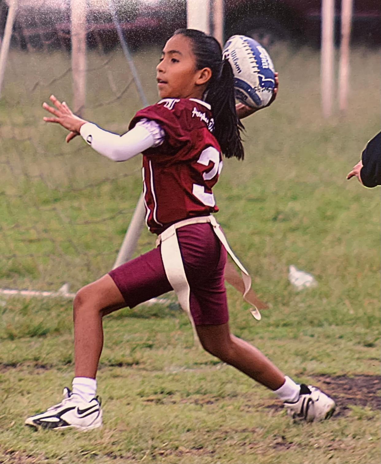 Diana Flores started playing flag football as a child. She's now the quarterback for Mexico women's national team.