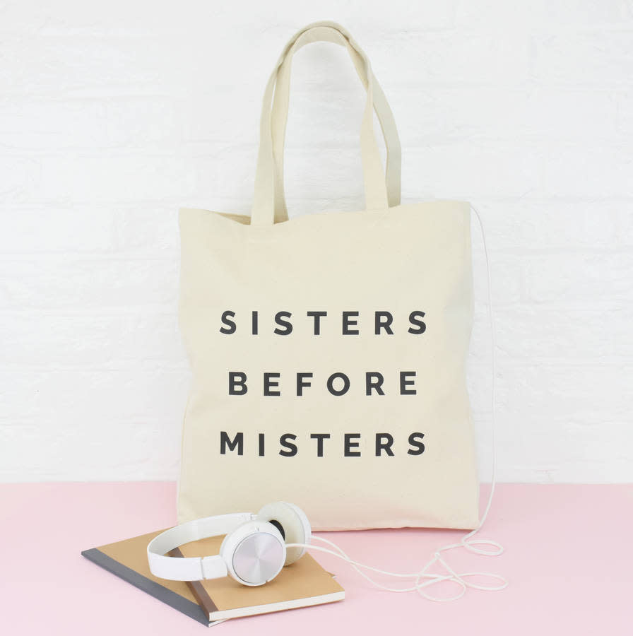 Ellie Ellie Sisters Before Misters Tote bag