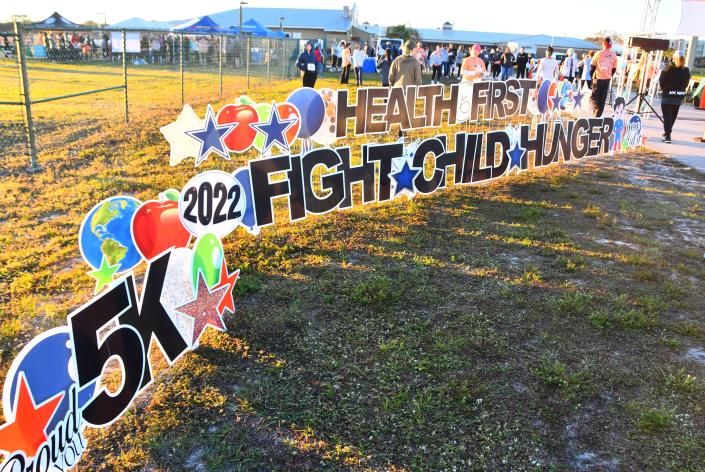 Runners came out early on a chilly Saturday morning in January 2022 for the Health First Fight Child Hunger 5K at Viera High School.