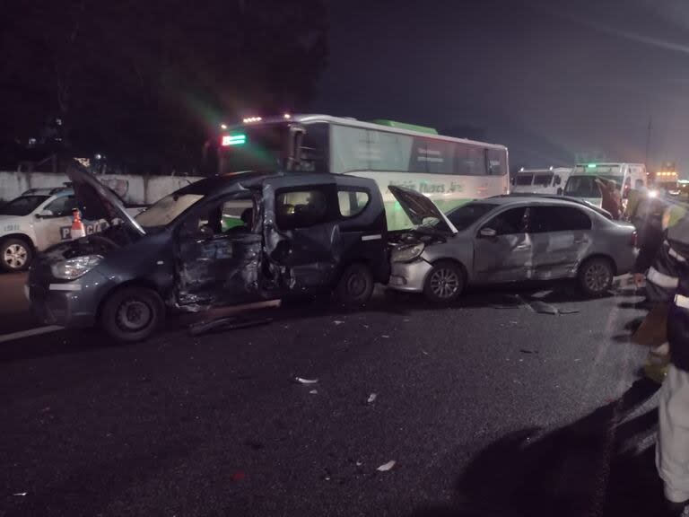 Choque múltiple en la Autopista Buenos Aires-La Plata