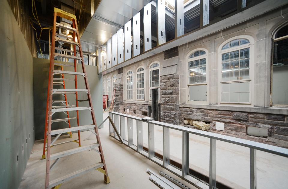 Construction on the third floor of the new Salata Technology and Innovation Center is shown in this April 2022 photo.