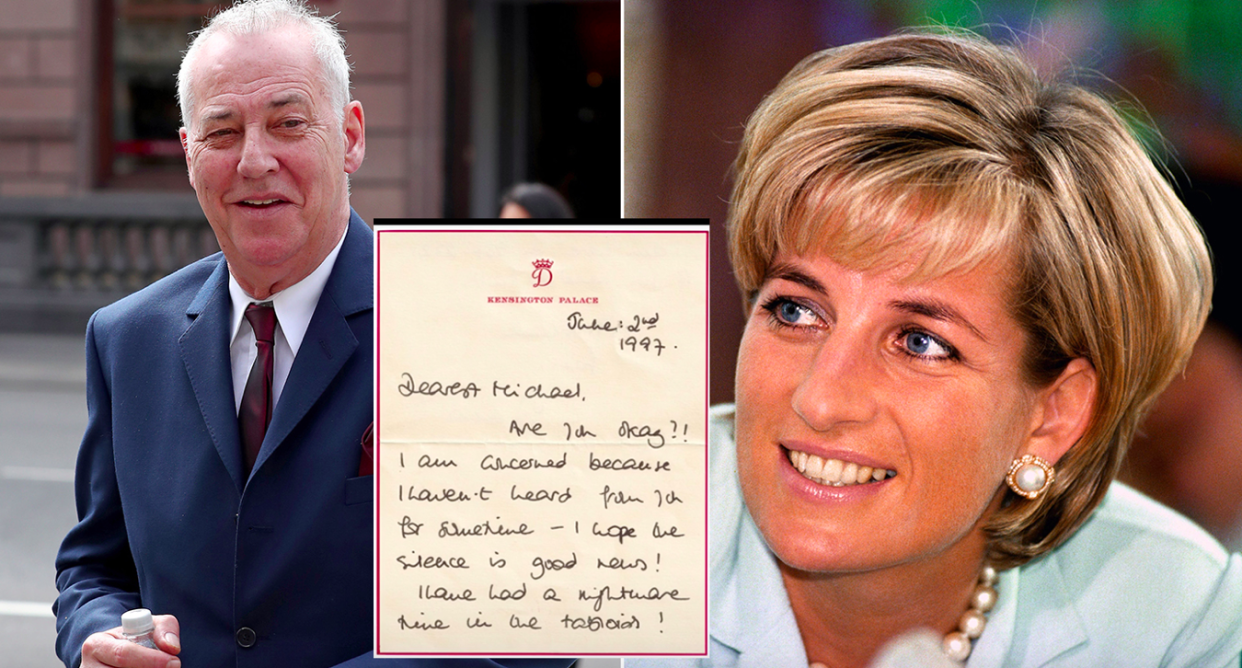 Michael Barrymore has revealed the letters sent to him by Princess Diana. (Getty/TikTok/@TheMichaelBarrymore)