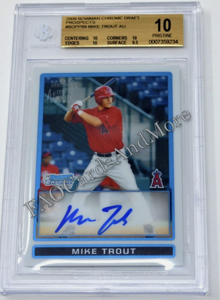 A rare Mike Trout card.