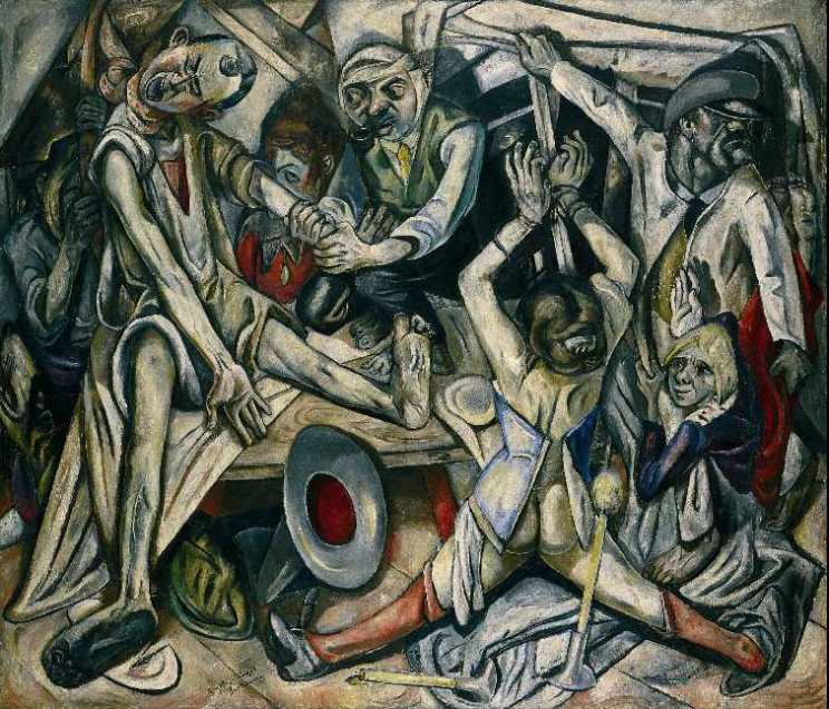 Max Beckmann, 1918-19, The Night (Die Nacht), oil on canvas, 133 x 154 cm, Kunstsammlung Nordrhein-Westfalen, Düsseldorf