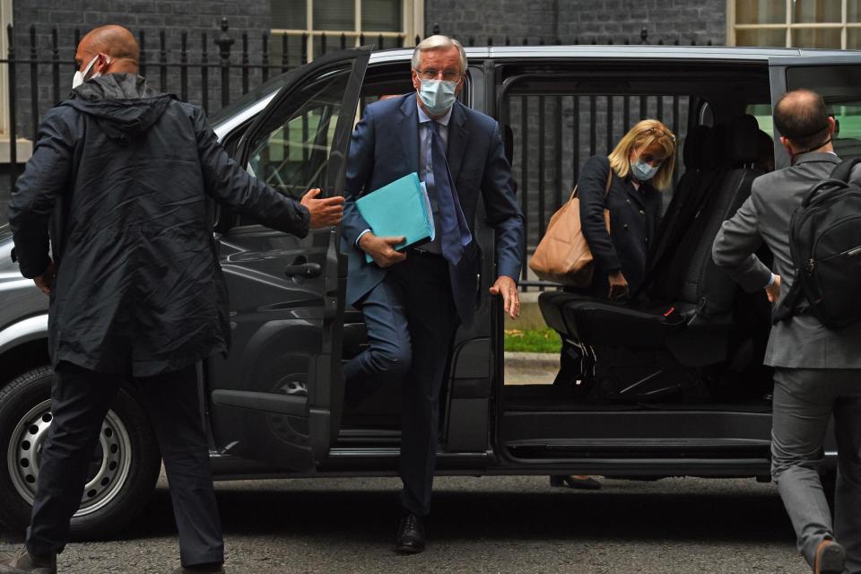 The EU's chief negotiator arriving at Downing Street for talks earlier this summer (PA)