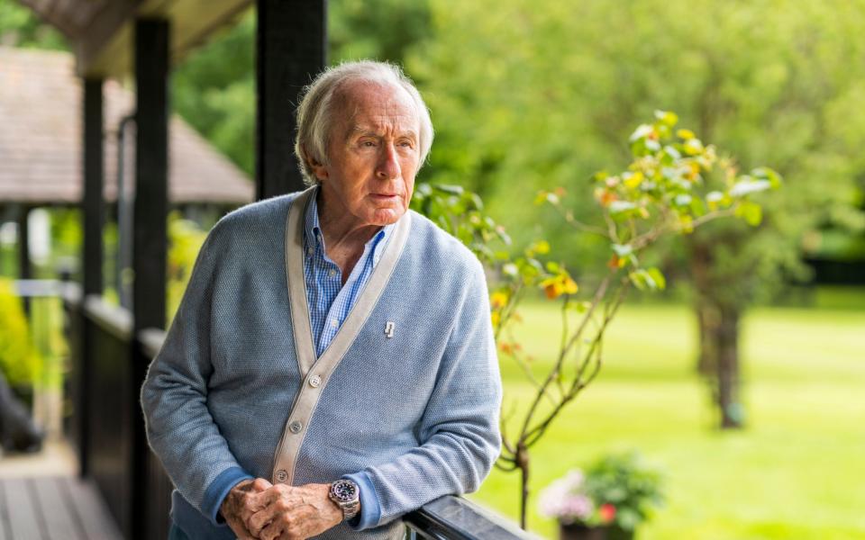 Sir Jackie Stewart at his home in Buckinghamshire