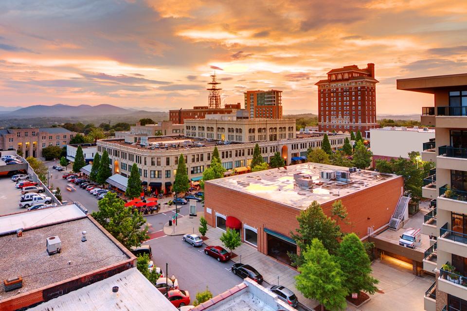 Downtown Asheville, North Carolina at Grove Arcade