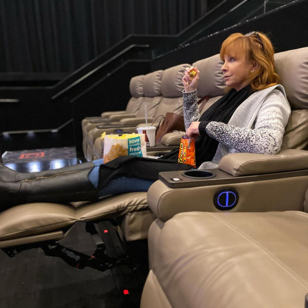 Reba McEntire and boyfriend Rex Linn enjoy a movie date night (Reba McEntire / Instagram)