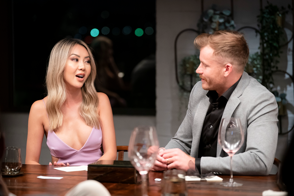 MAFS’ Selina Chhaur talking to Cody Bromley,