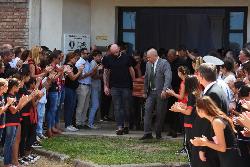 Family and friends carry the coffin of Emiliano Sala (Sebastian Granata/Reuters)