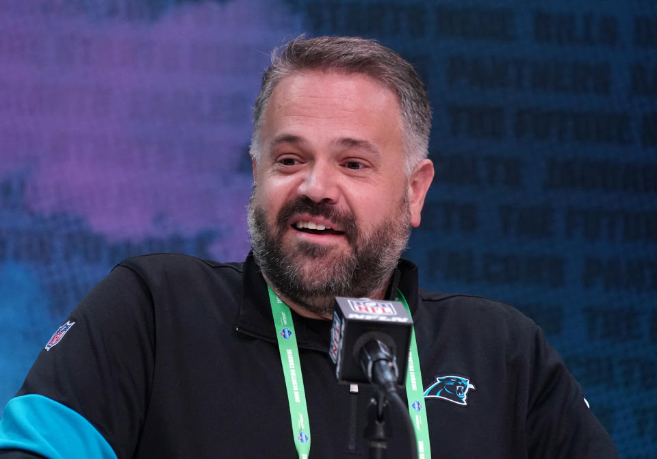 New Panthers head coach Matt Rhule drafted a defense to balance the bold moves he made on offense since taking over. (Kirby Lee-USA TODAY Sports)