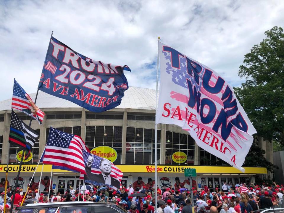 ‘He’s built skylines.’ Thousands crowd into Bojangles Coliseum for