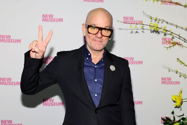 <p>Dia Dipasupil/Getty</p> Michael Stipe photographed in New York City on April 11, 2022