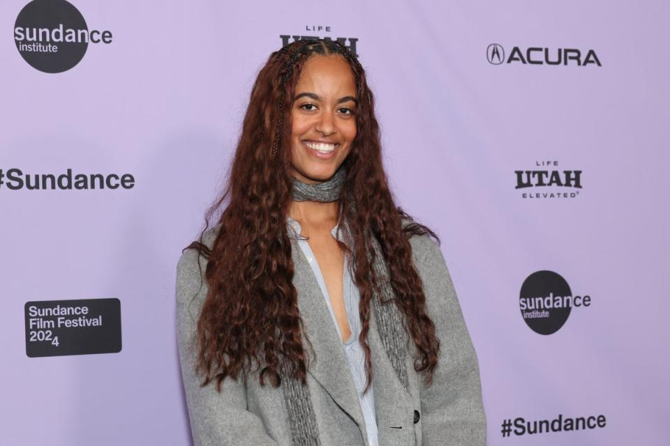 Malia Obama attends the ‘The Heart’ premiere at 2024 Sundance Film Festival on 18 January 2024 in Park City, Utah (Getty Images)