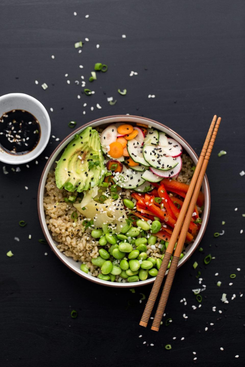 <strong>Get the <a href="http://naturallyella.com/vegetarian-sushi-bowl/" target="_blank">Vegetarian Sushi Bowl recipe</a>&nbsp;from Naturally Ella</strong>