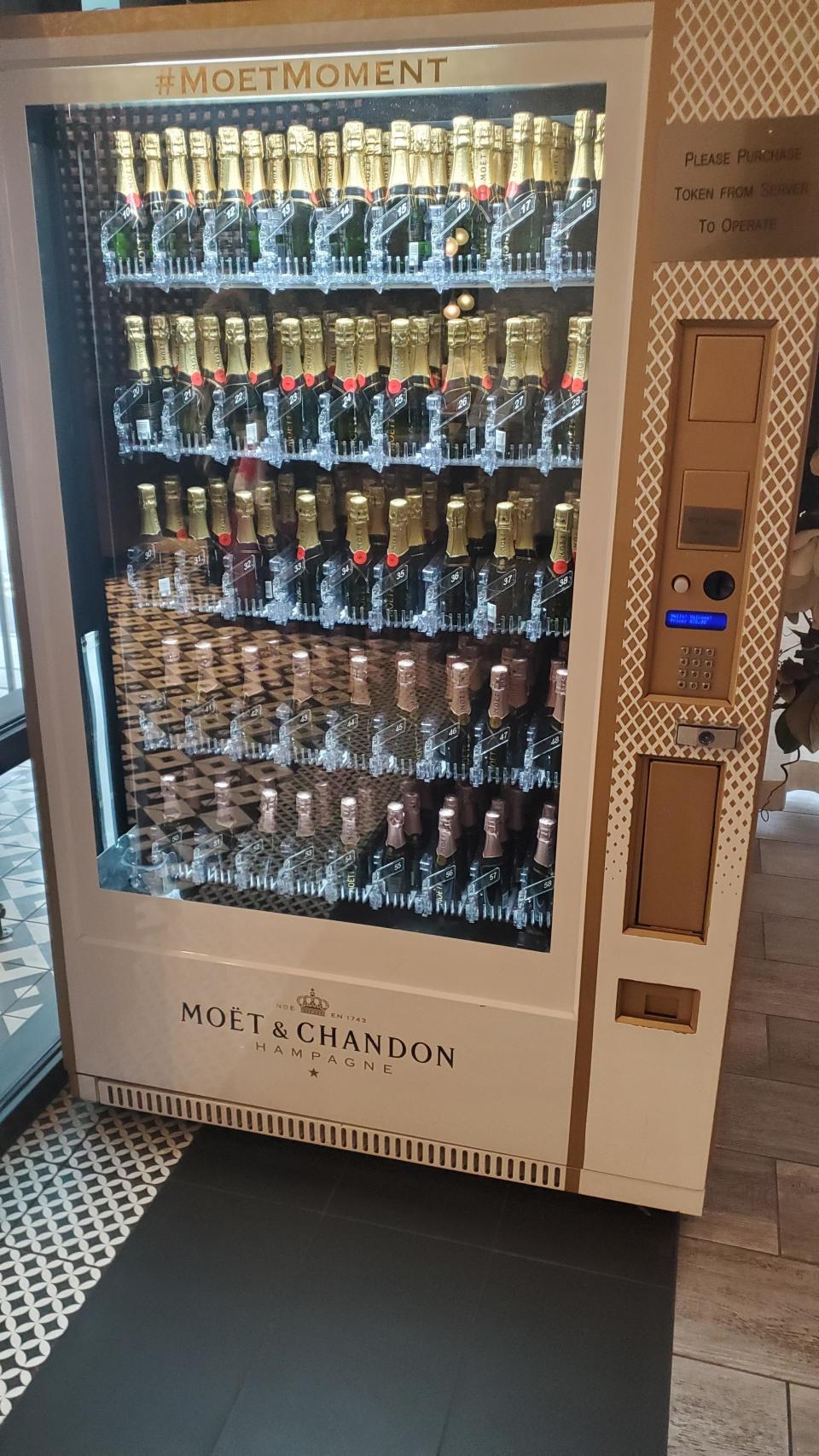 A champagne vending machine