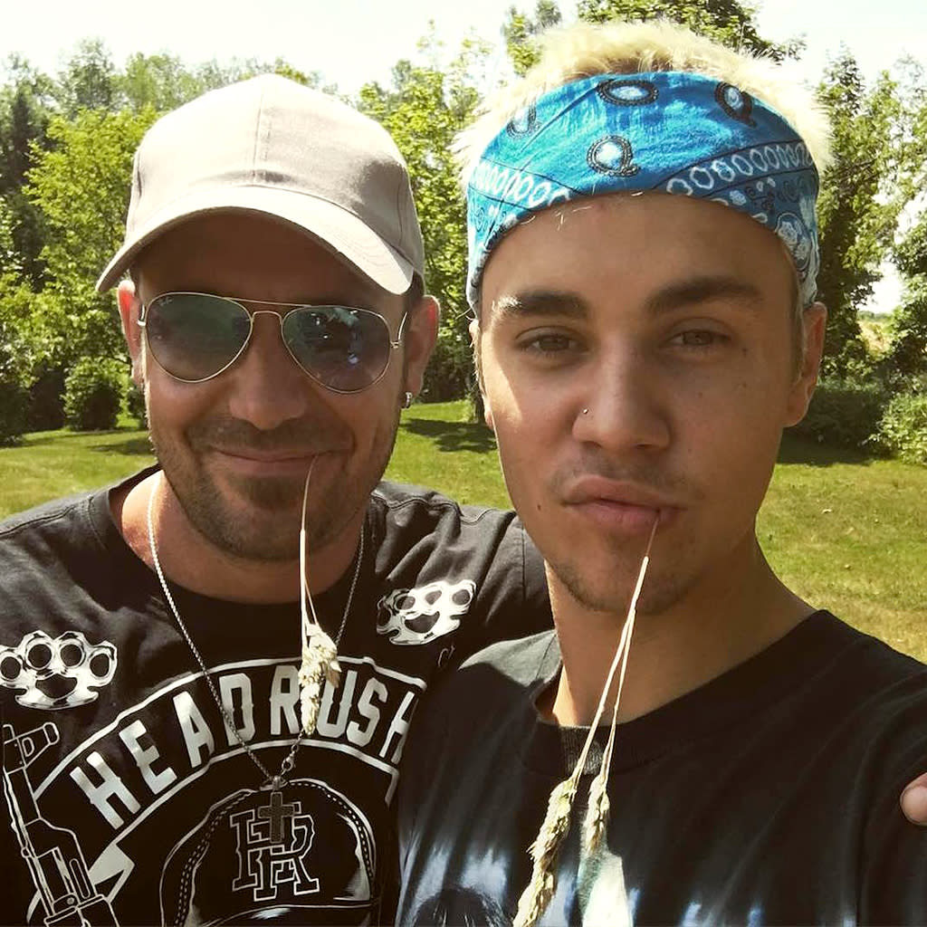 Justin Bieber with his dad, Jeremy. (Photo: Instagram)