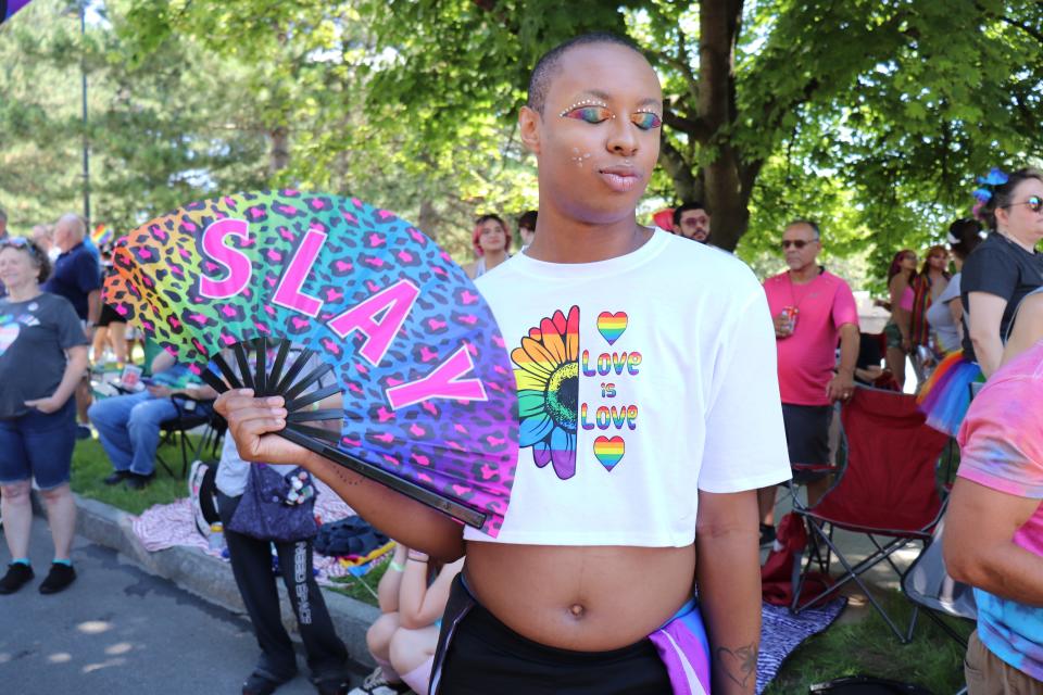 Jahmir Simmons, who came out seven years ago, was the Rochester Pride Parade and Festival on July 20, 2024. "I'm living my best life."