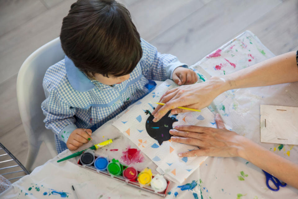 A child paints pictures. Source: Getty