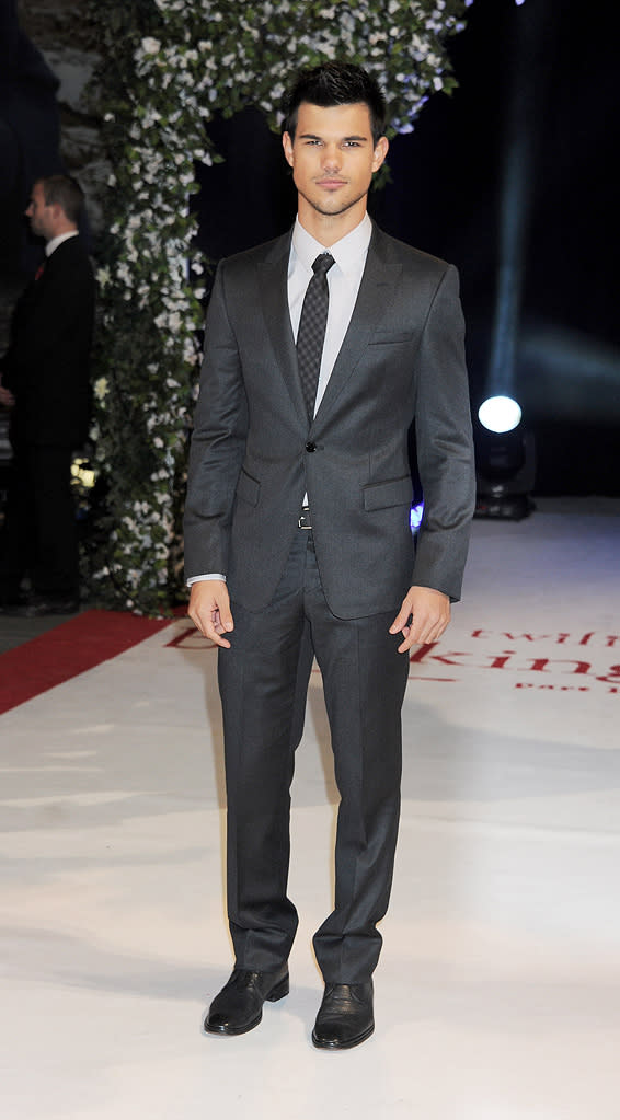 The Twilight Saga Breaking Dawn Part 1 2011 UK Premiere Taylor Lautner