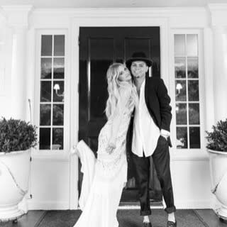 Ashlee Simpson's husband Evan Ross posted some sweet pics to Instagram from the couple's wedding album on Monday. As the two anticipate the birth of their baby girl, Ross looked back at their "beautiful wedding" held at his mother Diana Ross' home in Connecticut. <strong> WATCH: Pregnant Ashlee Simpson Steals Sister Jessica's Maternity Style </strong> "#Reflections of such a beautiful wedding," the 26-year-old musician wrote. "Me and my amazing wife @ashleesimpsonross. At my mothers house in Greenwich Connecticut! And now I can't wait to meet my little baby girl." Ross and Simpson, 29, were married in Aug. 2014. Simpson's sister Jessica served as maid of honor and friend CaCee Cobb was a bridesmaid. According to a rep, it rained 30 minutes before the event, and a rainbow appeared as guests arrived. <strong> NEWS: Pete Wentz on Ashlee Simpson Divorce -- 'I Thought It Was a Forever Thing' </strong> "Amazing wedding moments!" Ross captioned one of his photos from the special day. Gushing over his wife, he added: "Love those lips!!! #wedding memories." Continuing to reminiscence, Ross also shared a scene from the reception. He concluded his trip down memory lane with a pic of the groomsman, hashtagging the image #mybrothers. Immediately following Ross and Simpson's wedding, Diana Ross shared with ET all the emotions she was feeling as the mother of the groom. "Loving family and friends, great music, great speeches from caring friends and joyful children dancing the night away," she said. "Wishing Evan and Ashlee congratulations. I want only love, happiness, joy for my son and his bride." <strong> NEWS: Ashlee Simpson's Ex Ryan Cabrera Is Making Music With Her Husband Evan Ross </strong> Simpson's friend and former flame Ryan Cabrera also gushed to ET about the happy couple. "Of course, she married one of my best friends," he shared. "I'm friends with all my ex-girlfriends." Check out ET's full interview with Cabrera: