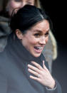 <p><br>Although it’s no secret the gorgeous former actress <a rel="nofollow" href="https://ca.style.yahoo.com/4-unofficial-royal-rules-meghan-035649170.html" data-ylk="slk:has broken a number of unwritten royal traditions;elm:context_link;itc:0;sec:content-canvas;outcm:mb_qualified_link;_E:mb_qualified_link;ct:story;" class="link  yahoo-link">has broken a number of unwritten royal traditions</a> over the course of her year-and-a-half whirlwind courtship with Harry, she broke three during this one outing alone. </p>