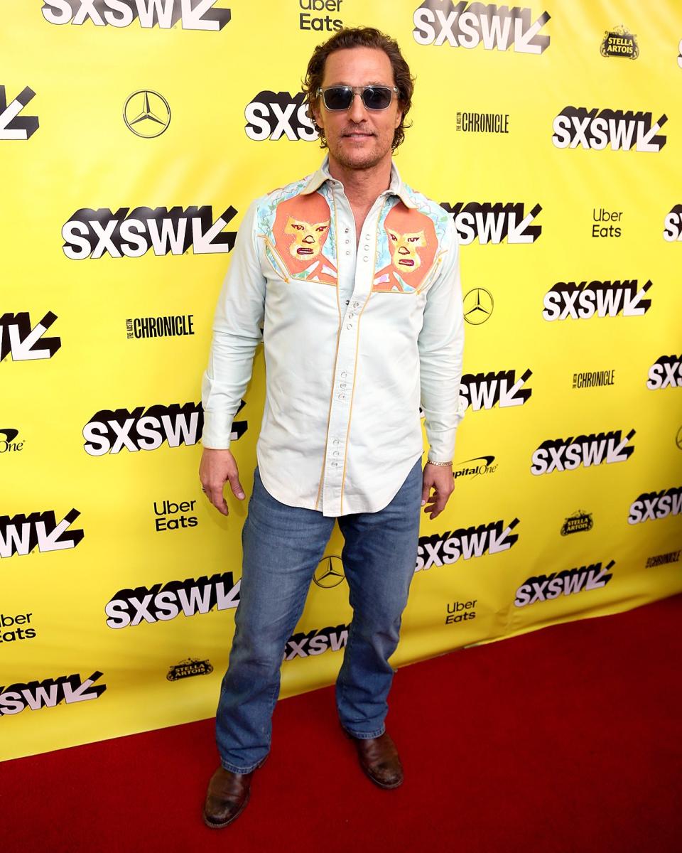 Matthew McConaughey hit SXSW in the lucha libre-inspired Western shirt of our dreams.