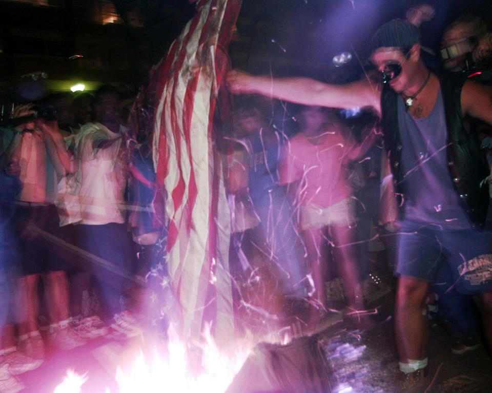 Flag-burning in America: A look back