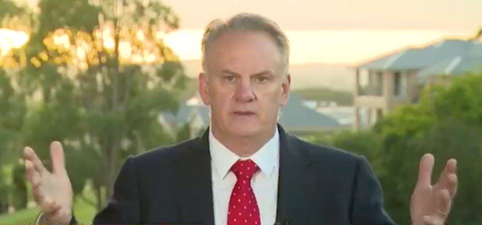 Mark Latham didn’t back in his leader’s line of questioning. Source: 7 News